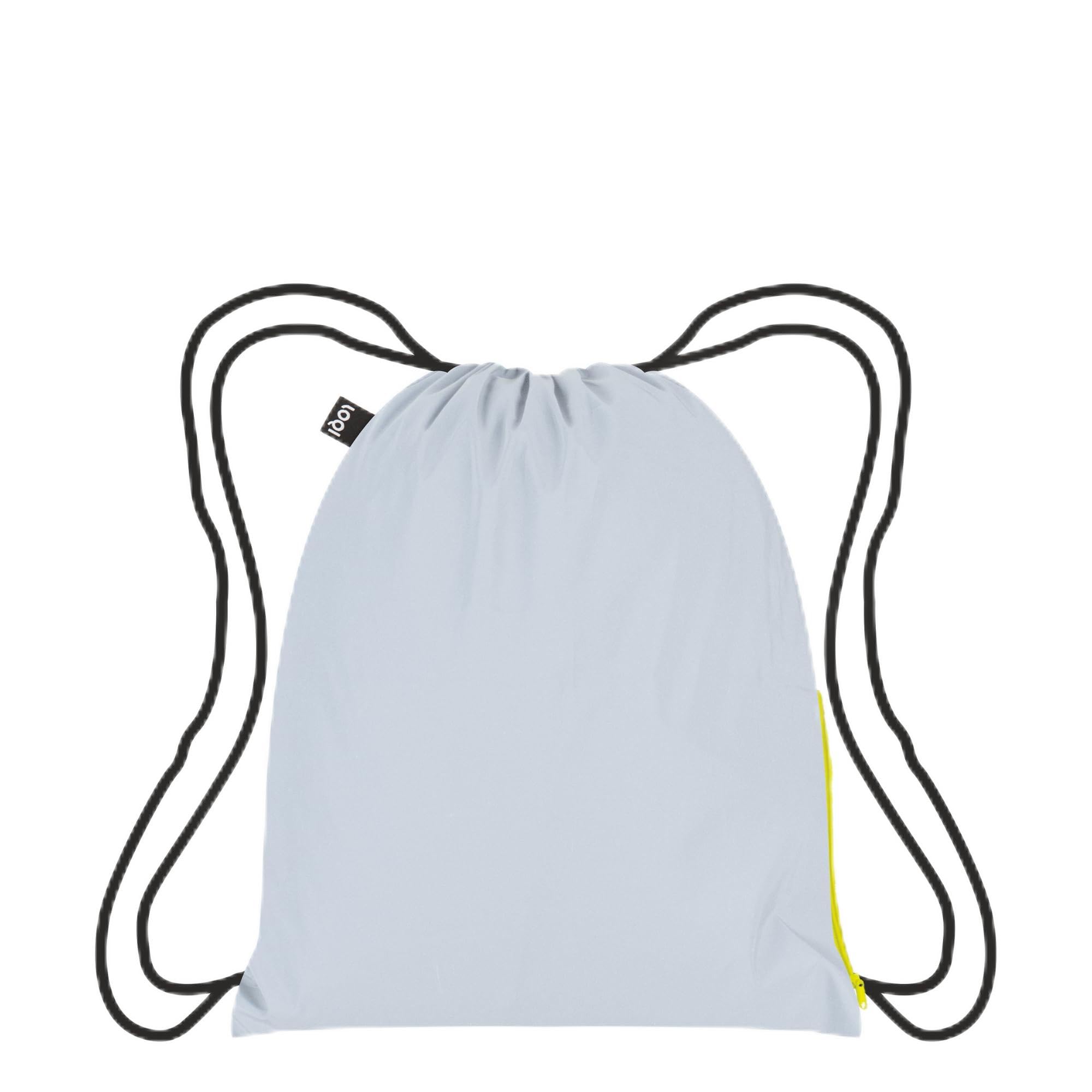 LOQI Reflective Neon Yellow Backpack, silver, Large