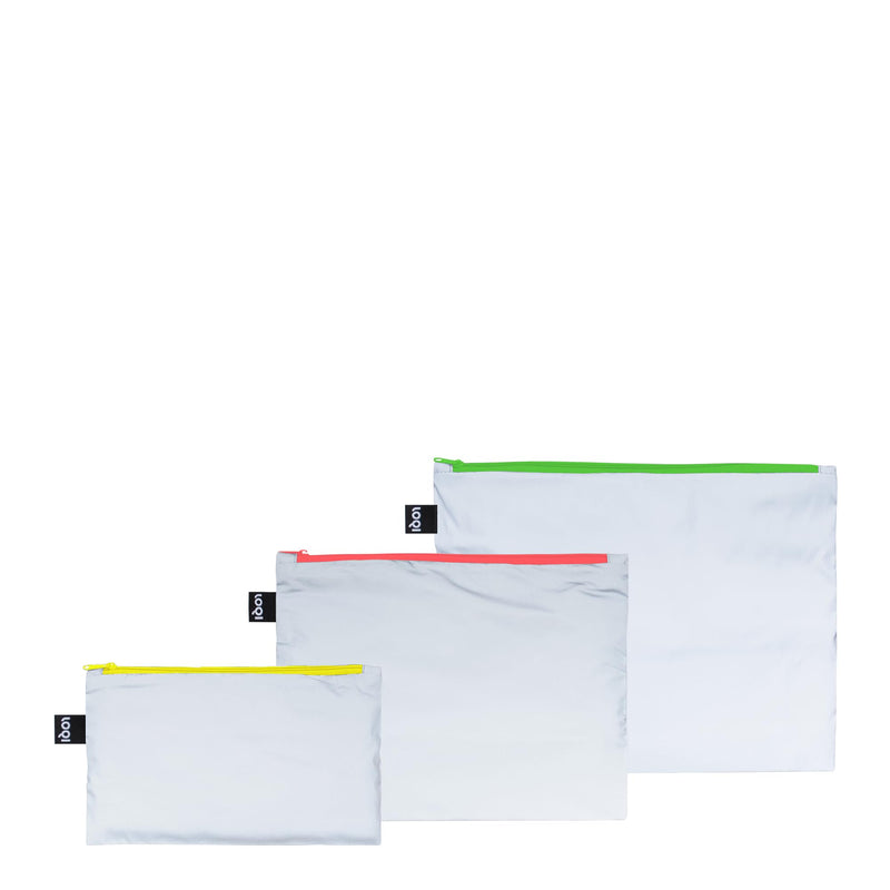Reflective Neon Zip Pockets, multicoloured, L, Cosmetic case