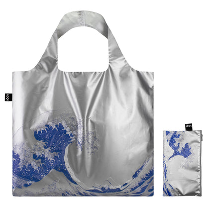 LOQI KATSUSHIKA HOKUSAI The Great Wave Silver, White, Green, Blue, Contemporary, White, Green, Blue, Contemporary
