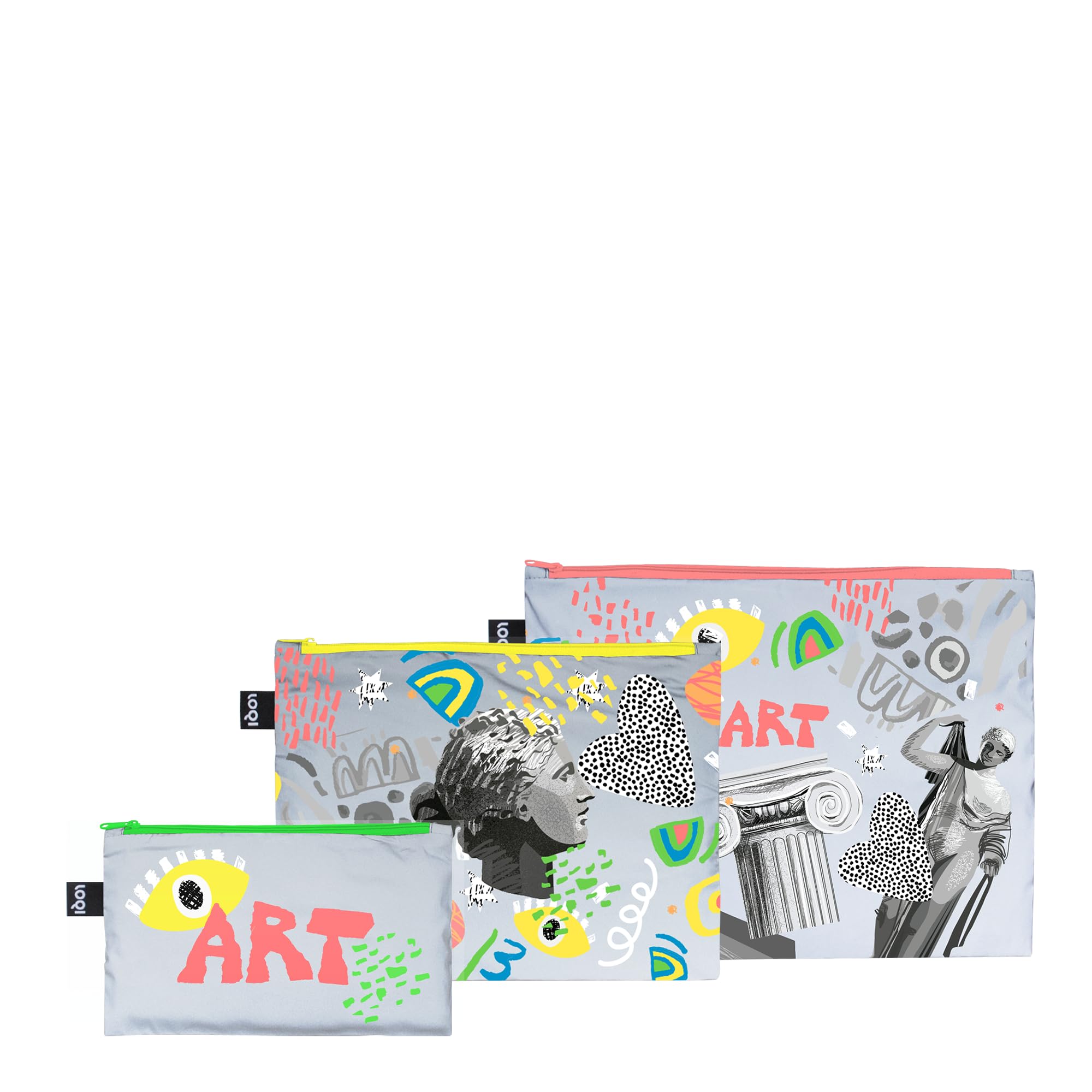 Classic Art Reflective Zip Pockets, Reflective, Cosmetic case