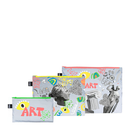 Classic Art Reflective Zip Pockets, Reflective, Cosmetic case