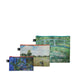 Claude Monet Recycled Zip Pockets, Green Blue White, Cosmetic case