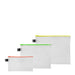 Transparent Milky Neon Zip Pockets, Milky White And Neon Zipper, Cosmetic case
