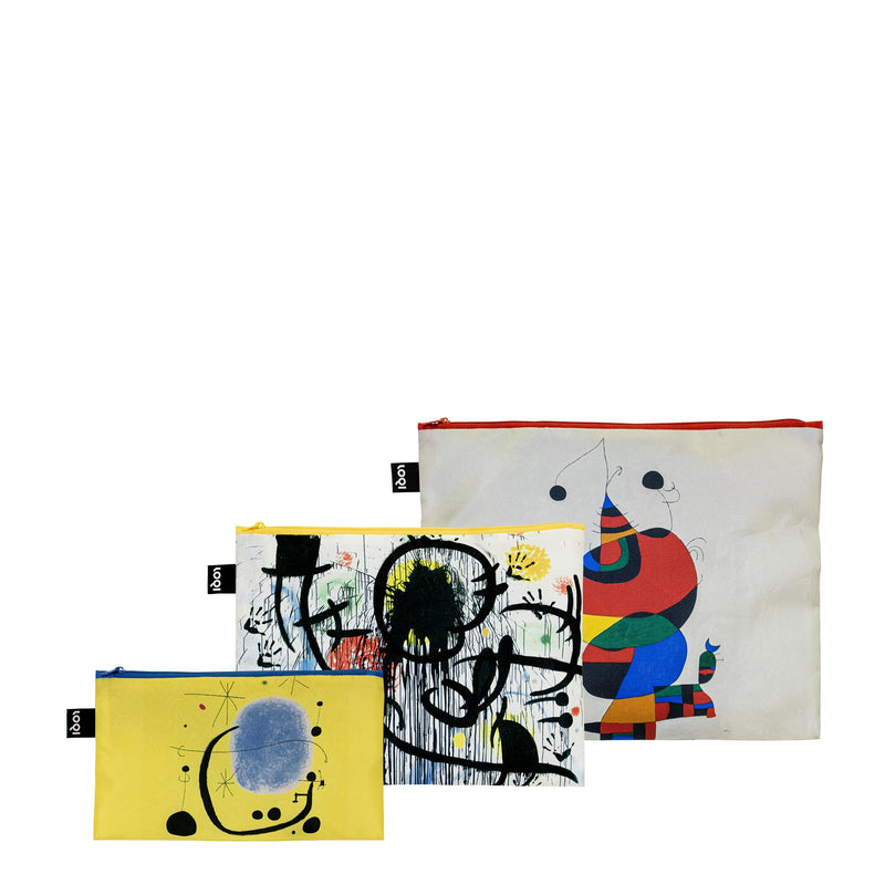 Loqi Joan Miro Woman, Bird And Star, May 68, Gold Of Azure Zip Pocket