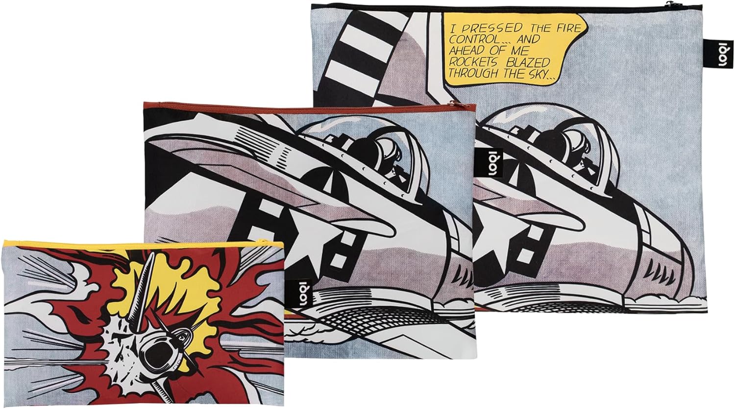 Loqi Roy Lichtenstein Whaam! Zip Pocket