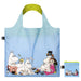 LOQI Moomin Family Collapsible Tote Bag, Large, Multicolor, Water Resistant, Adults, Unisex