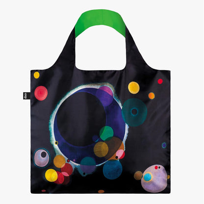 LOQI WASSILY KANDINSKY Several Circles Neon recycled bag, Black, Black, Contemporary, Black, Contemporary