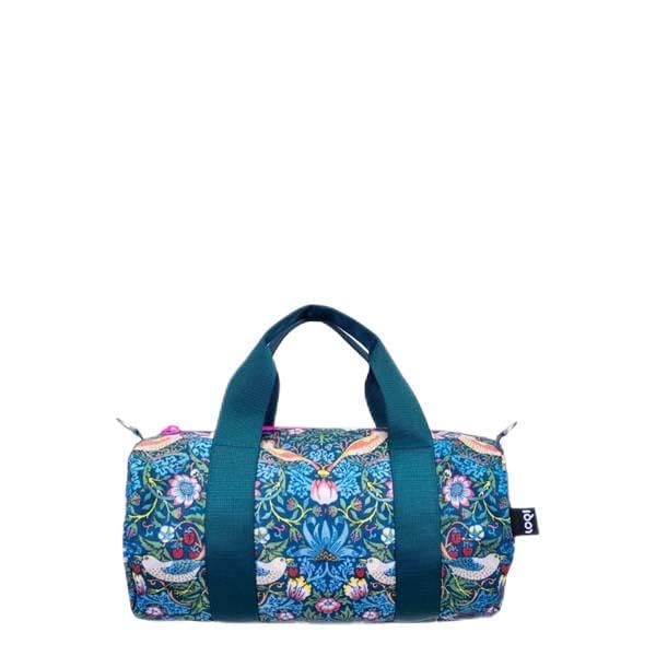 William Morris Strawberry Thief Neon Recycled Medium Weekender, Blue, pink