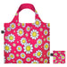 LOQI Smiley Flowers Raspberry Recycled Bag, raspberry