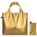 LOQI METALLIC Gold Bag with Zip Pocket