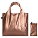 LOQI METALLIC Rose Gold Bag with Zip Pocket