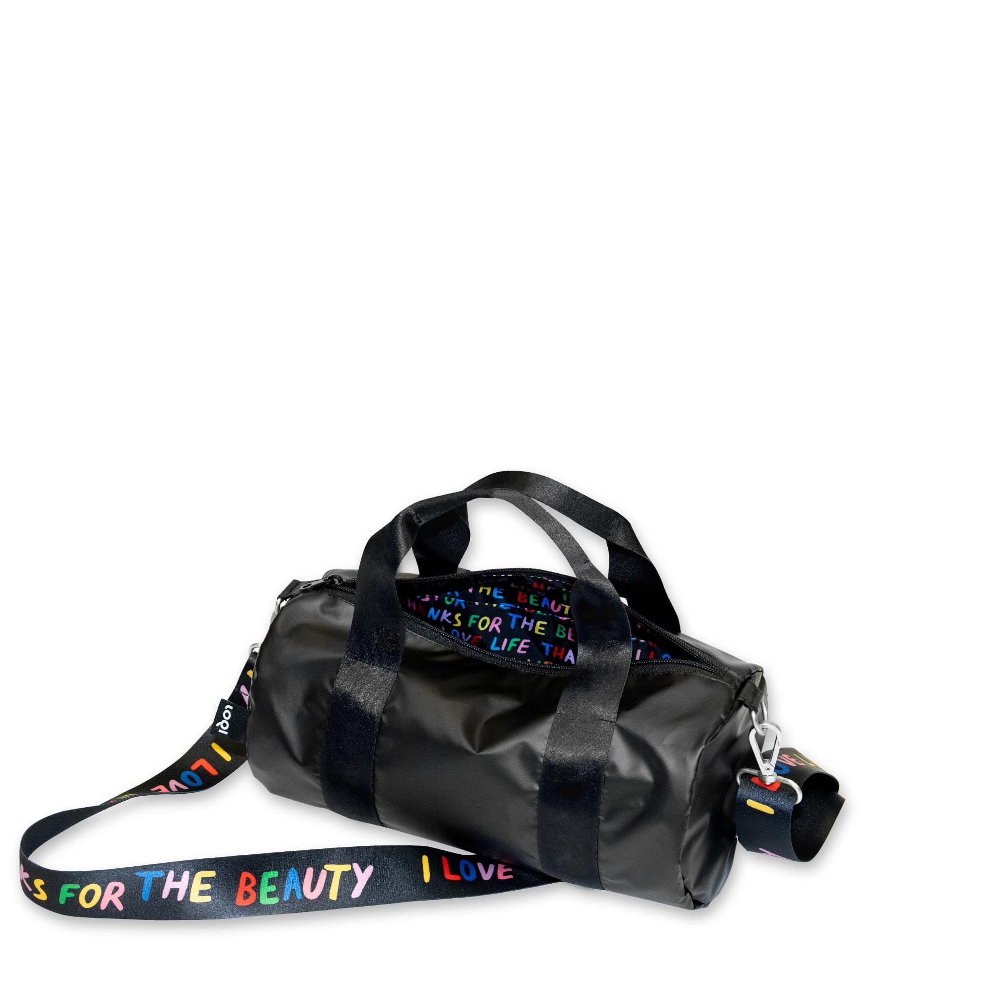 Love Life Metallic Black Medium Weekender, black, M, ID pocket