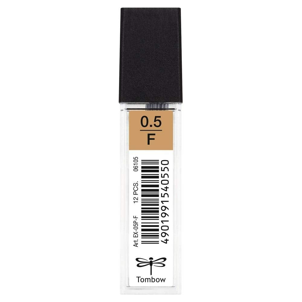 Tombow Refills for Mechanical Pencils (Pack of 12 F Blanc/Marron