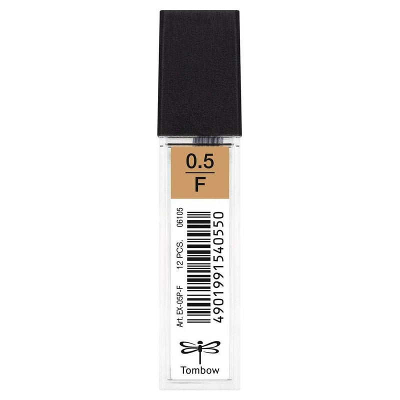 Tombow Refills for Mechanical Pencils (Pack of 12 F Blanc/Marron