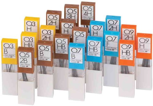 Tombow Refills for Mechanical Pencils (Pack of 12 2H Blanc/Orange