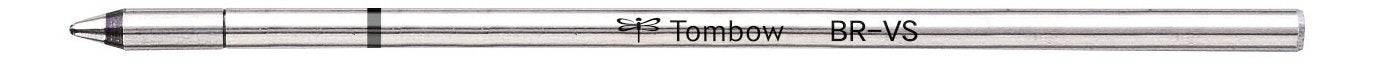 Tombow BR-VS-33 Ball Pen Refill, Ball Diameter 0.7 mm, Black