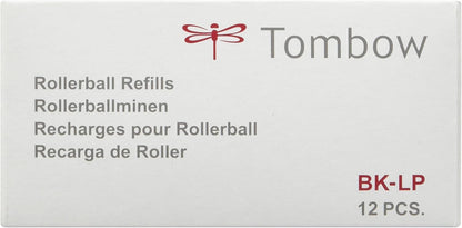 Tombow 0.7mm Rollerball Refill, pack of 12- Blue