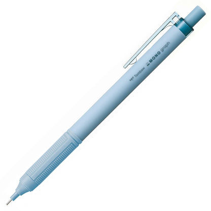 Tombow Mechanical Pencil Mono Graph Lite Smokey Blue, Precision Tip, Comfort Grip, Integrated Eraser, Refillable