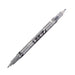 Tombow WS-TBS Fudenosuke Twin Tip Marker Pen - Black/Grey