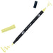 Tombow ABT Dual Brush Pen, ABT-131, dual-tip pen, perfect for hand lettering and bullet journaling, water-soluble, lemon lime