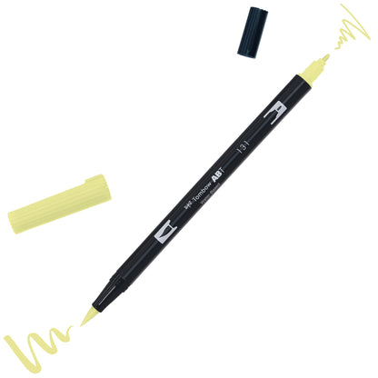 Tombow ABT Dual Brush Pen, ABT-131, dual-tip pen, perfect for hand lettering and bullet journaling, water-soluble, lemon lime