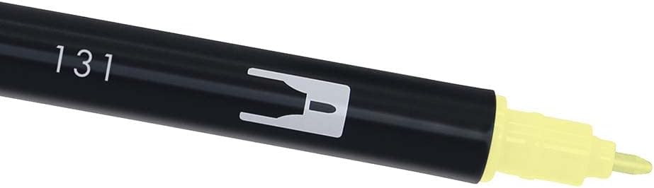Tombow ABT Dual Brush Pen, ABT-131, dual-tip pen, perfect for hand lettering and bullet journaling, water-soluble, lemon lime