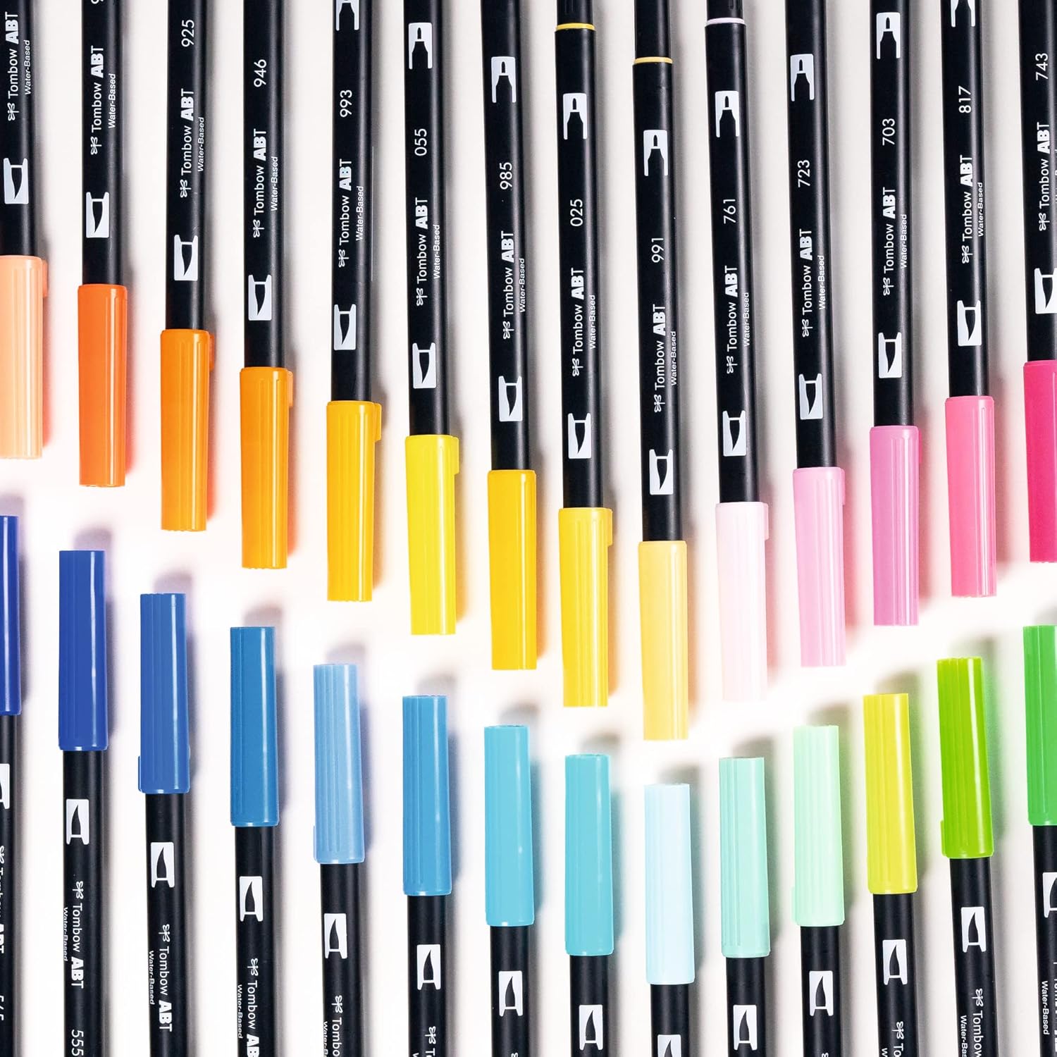 Tombow ABT Dual Brush Pen, ABT-569, pen with two tips, perfect for hand lettering and bullet journaling, water colourable, jet blue