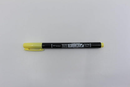 Tombow Brush Pen Fudenosuke pastel for black paper, pale yellow
