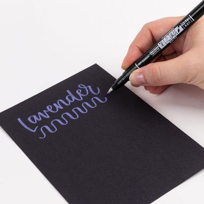 Tombow Brush Pen Fudenosuke pastel for black paper, lavender