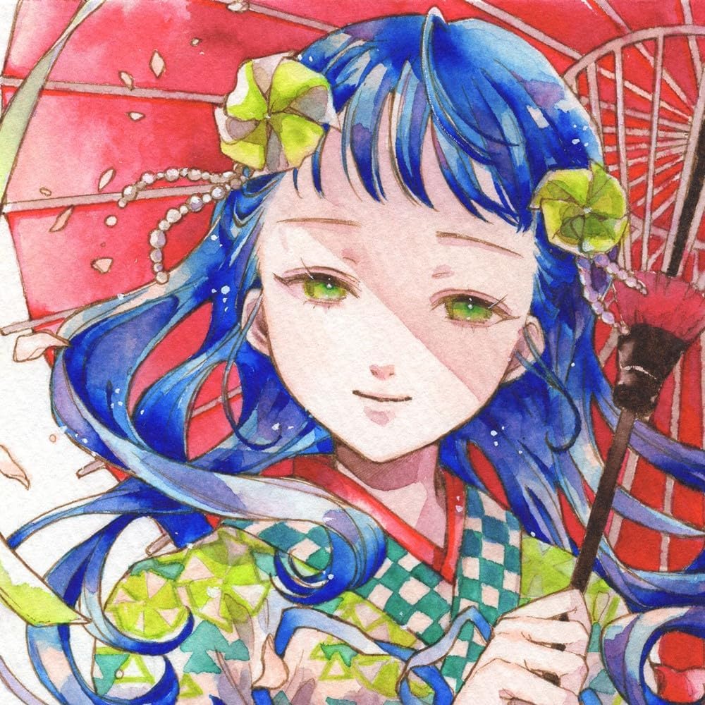 Tombow ABT Dual Brush Pen Watercolour Manga Set Wind, set of 6 + watercolour brushes, colouring templates & video tutorial