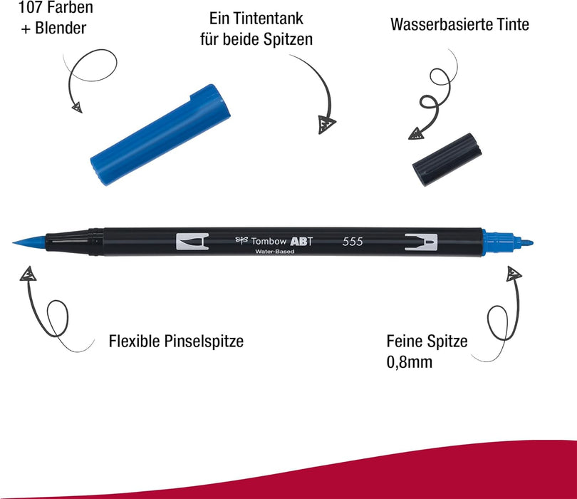 Tombow ABT 555 Dual Brush Pen - Ultramarine
