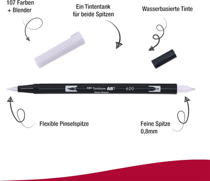 Tombow ABT 620 Dual Brush Pen - Lilac