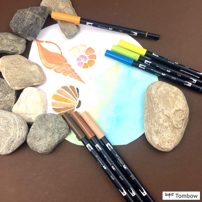 Tombow ABT 725 Dual Brush Pen - Rhodamine Red