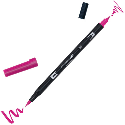 Tombow ABT 755 Dual Brush Pen - Rubine Red