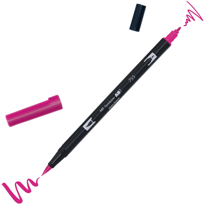 Tombow ABT 755 Dual Brush Pen - Rubine Red