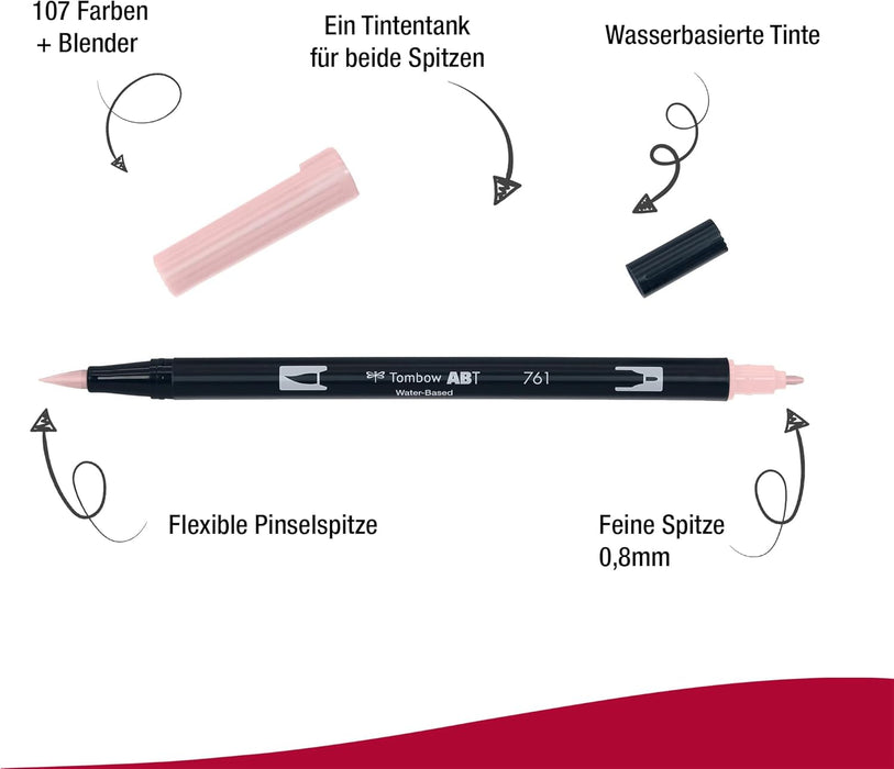 Tombow ABT 761 Dual Brush Pen - Carnation