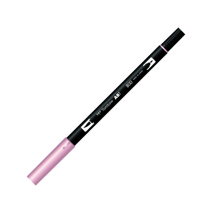 Tombow ABT Dual Brush Pen, ABT-800, pen with two tips, perfect for hand lettering and bullet journaling, water colourable, pale pink