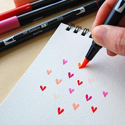 Tombow ABT Dual Brush Pen, ABT-850, pen with two tips, perfect for hand lettering and bullet journaling, water colourable, light apricot