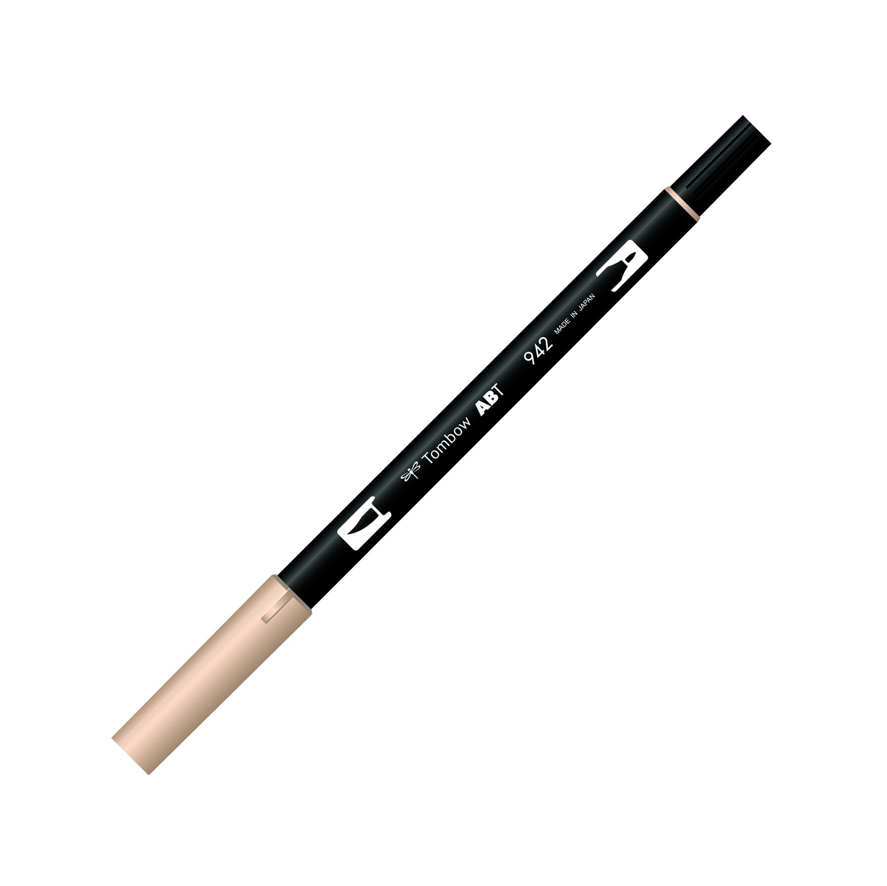 Tombow ABT Dual Brush Pen, ABT-942, pen with two tips, perfect for hand lettering and bullet journaling, water colourable, cappuccino