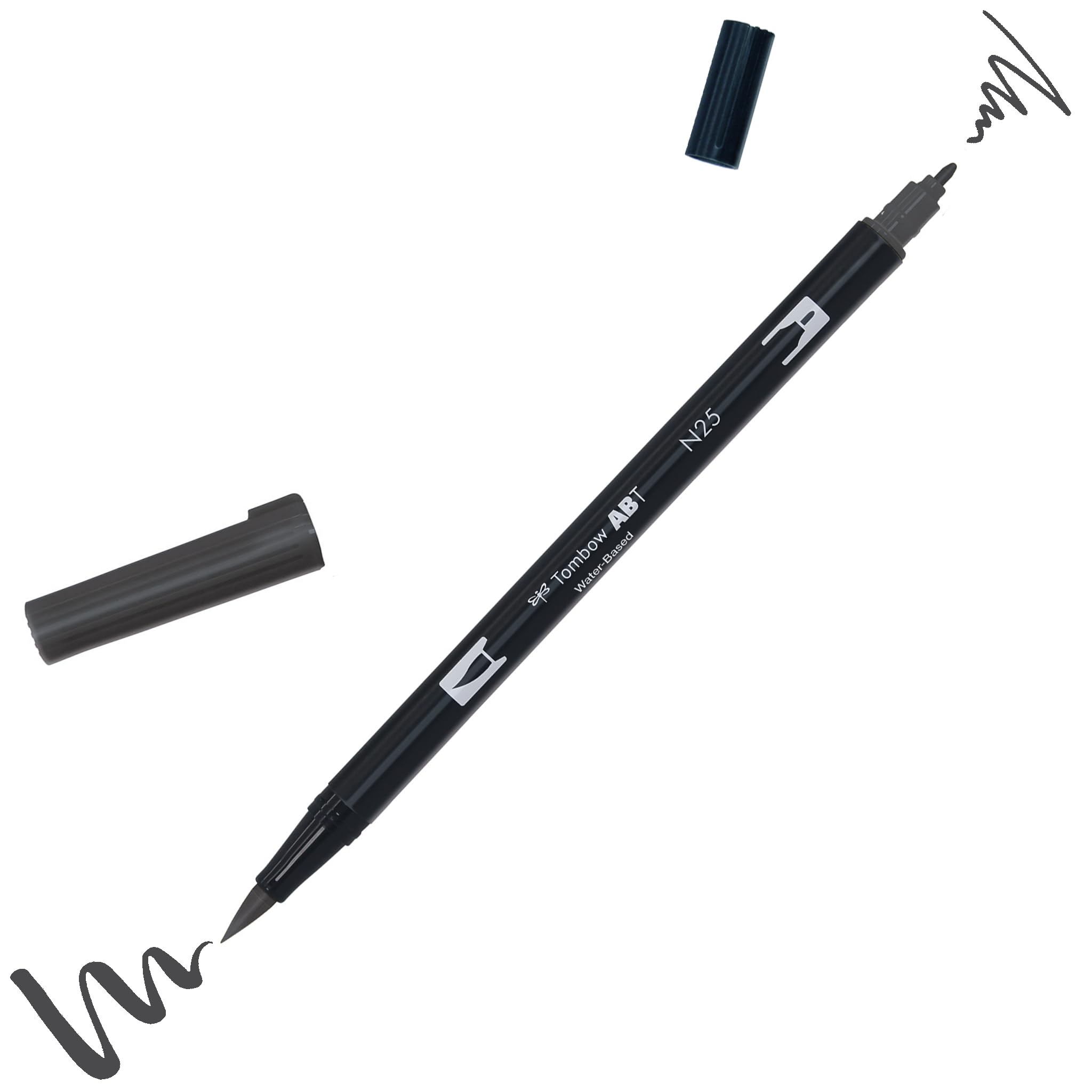 Tombow ABT N25 Dual Brush Pen - Lamp Black
