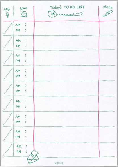 Midori 11486006 to Do Memo Pad