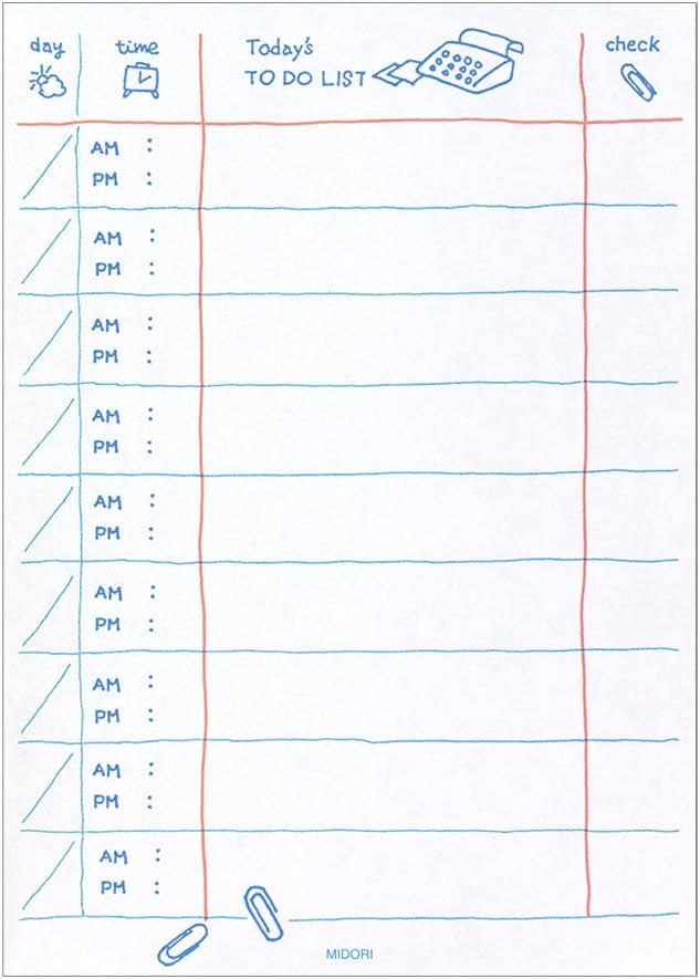 Midori 11486006 to Do Memo Pad