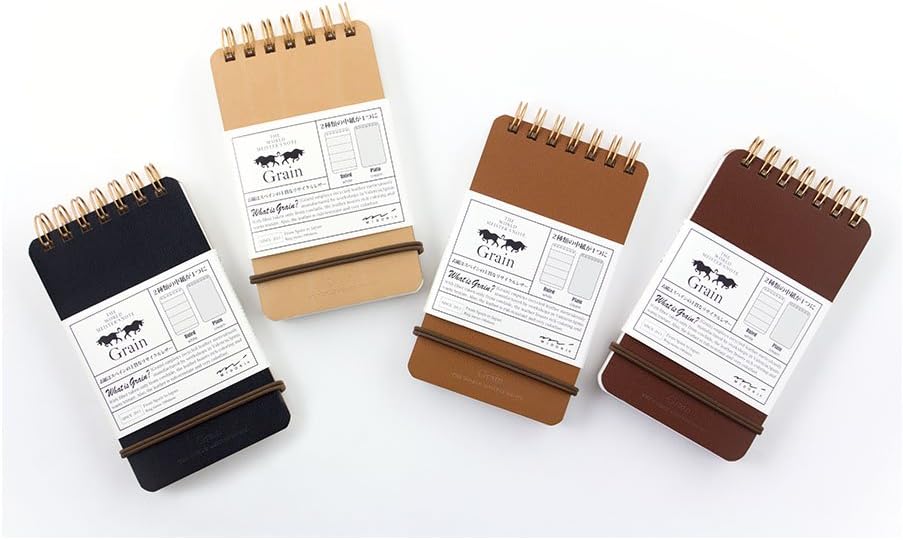 Midori 11796006 – Recycled Leather Book, Black