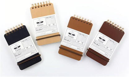 Midori 11796006 – Recycled Leather Book, Black
