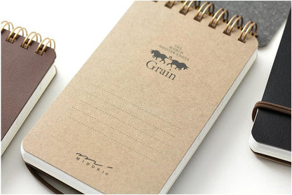 Midori 11799006 – Recycled Leather Notebook, Brown