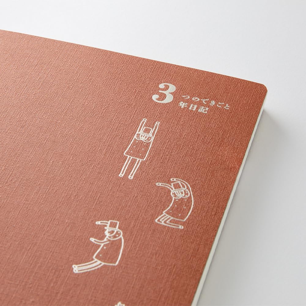 DESIGNPHIL Midori 12155006 Diary, 3 Year Consecutive Use, Ojisan, 30th Anniversary