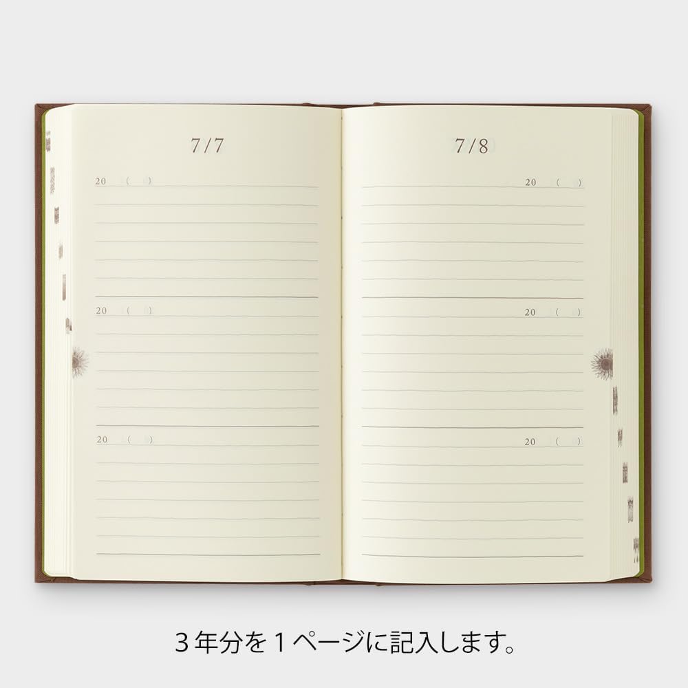 DESIGNPHIL Midori 12395006 Diary, 3 Year Consecutive Door, Brown