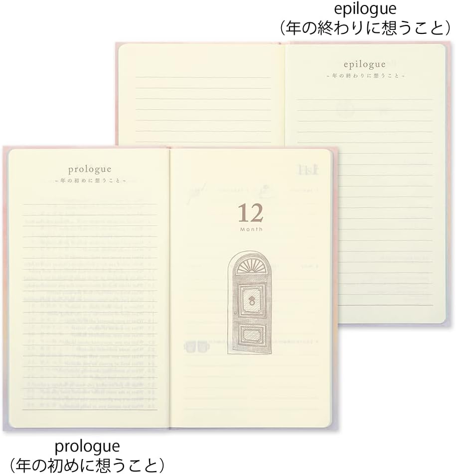 Midori 12898006 Diary, 12-Month Double Door