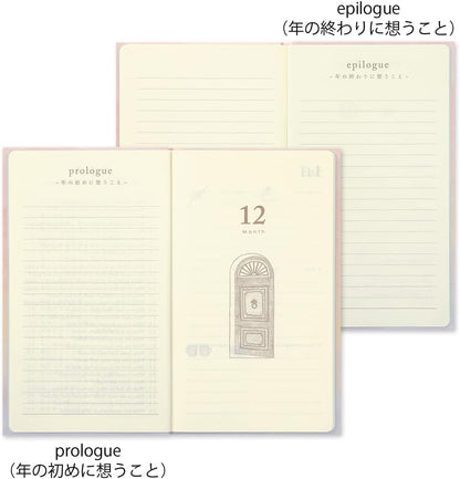 Midori 12898006 Diary, 12-Month Double Door