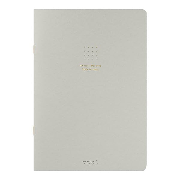 Midori Notebook, Color, A5, Graph Ruled, Gray, H8.3 x W 5.8 x D 0.1 inches (210 x 148 x 3 mm